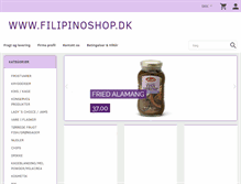 Tablet Screenshot of filipinoshop.dk